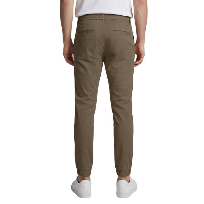 R&B Camel Brown Solid Men Regular Fit Trousers