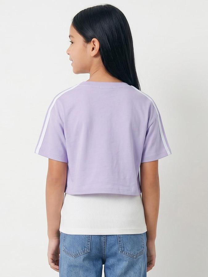 R&B Violet Girls Printed Short Sleeves Tshirt