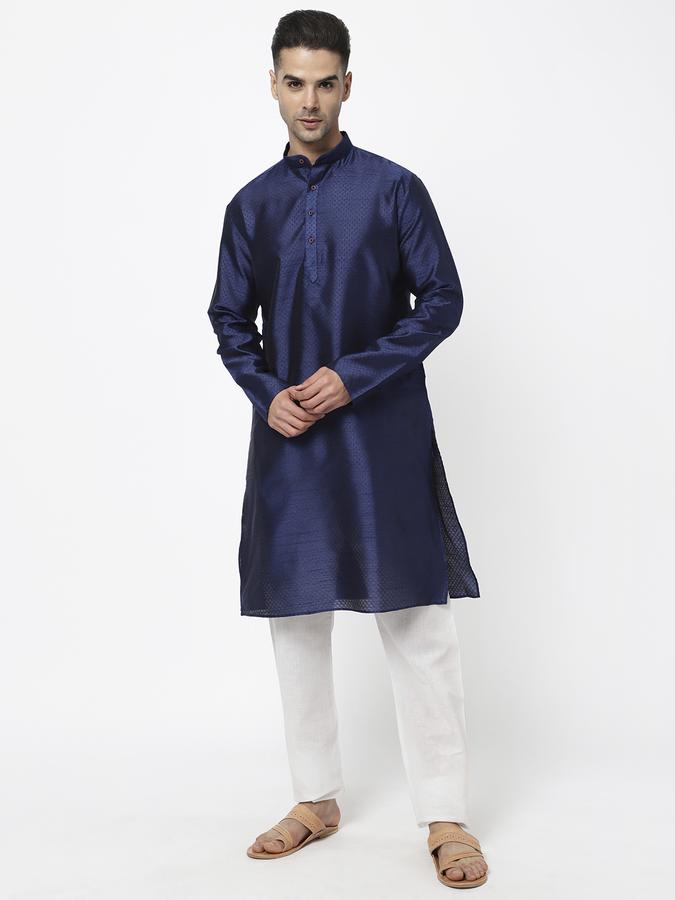 R&B Men Blue Kurtas image number 1