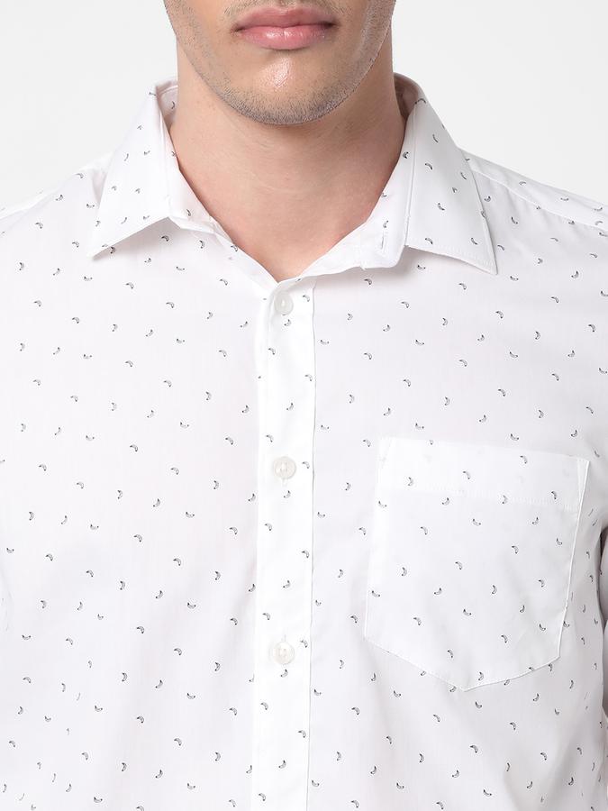 R&B Men White Casual Shirts image number 3