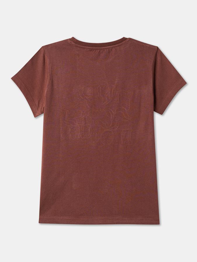 Girls Graphic Print Pure Cotton Regular T Shirt image number 1