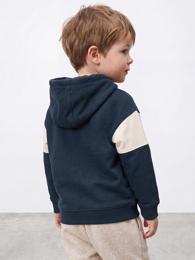 R&B Boys Green Typography Print Hooded Long Sleeves Sweatshirt