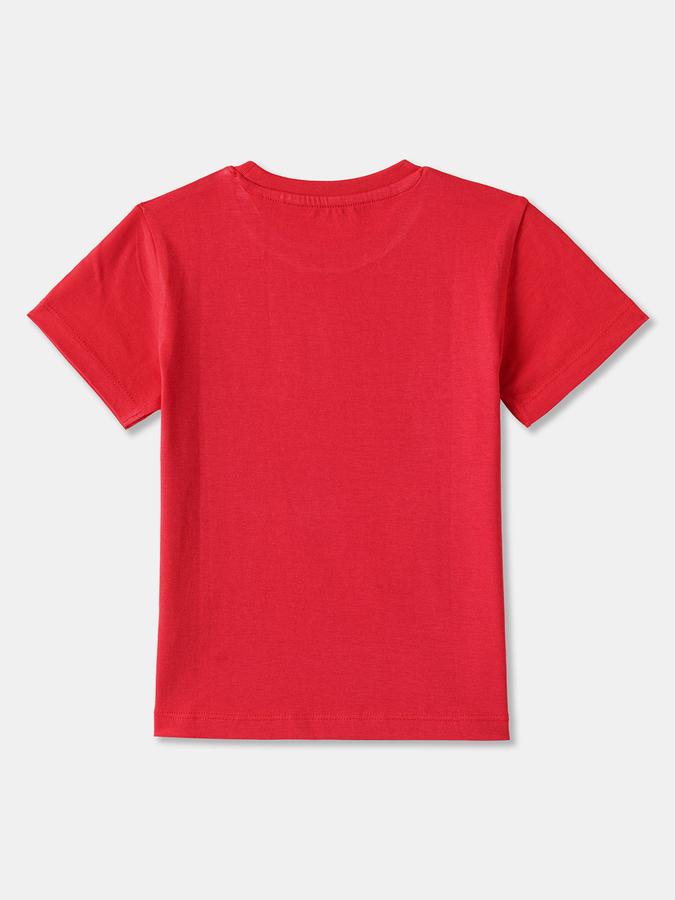 Boys Cotton Regular Fit Crew Neck Graphic T-shirt