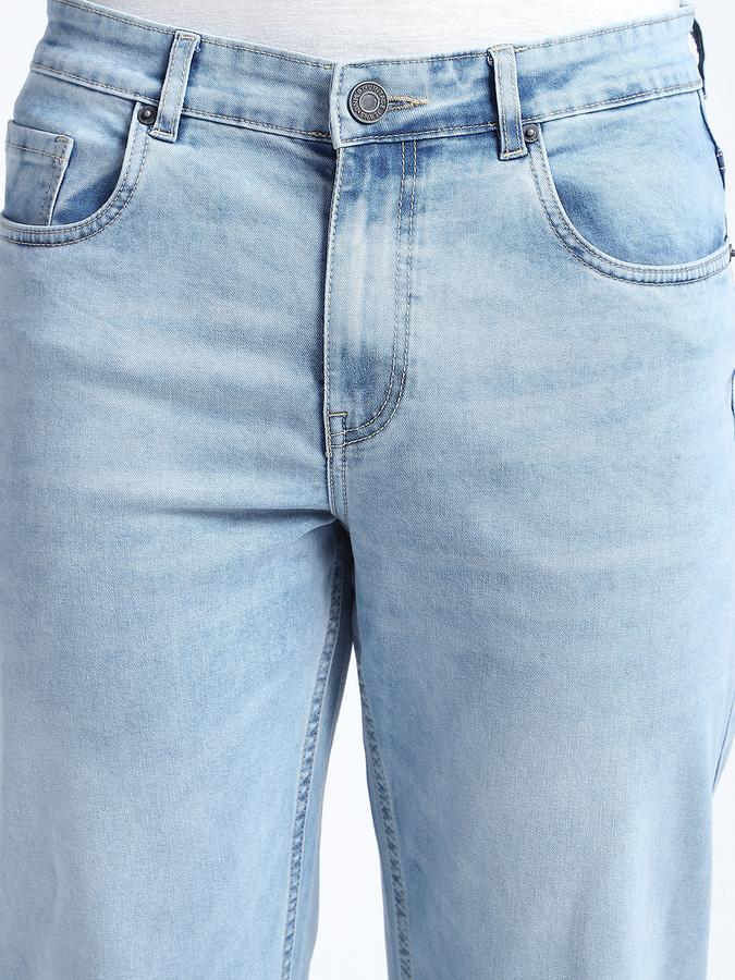 Men Cotton Blend Carrot Fit Flat Front Five Pocket Pants