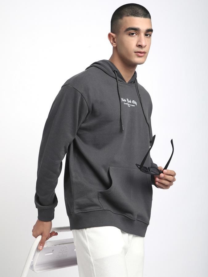 Men Polycotton Regular Fit Hooded Solid Sweatshirt