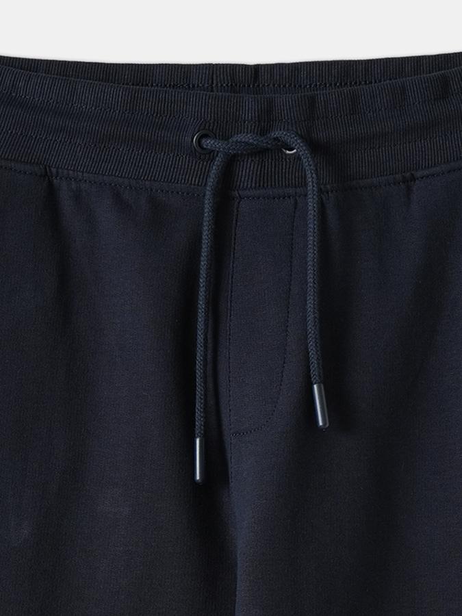 Boys Cotton Regular Fit Drawstring Waist Cuffed Hem Joggers