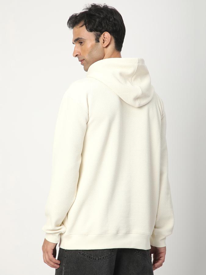 Men Cotton Oversized Fit Hooded Solid Sweatshirt