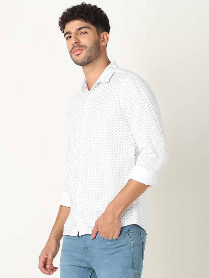 Men Swiss Dot Print Regular Fit Shirt image number 1