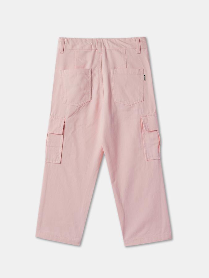 Girls Flat-Front Straight Fit Trousers image number 1
