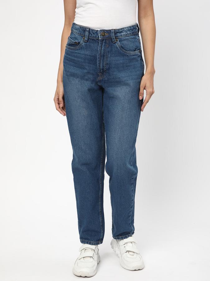 Women Mid-Wash Mom Jeggings image number 0