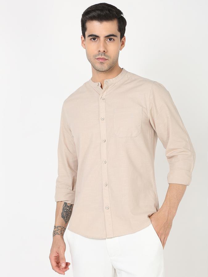 Men Regular Fit Shirt Mandarin Collar image number 0