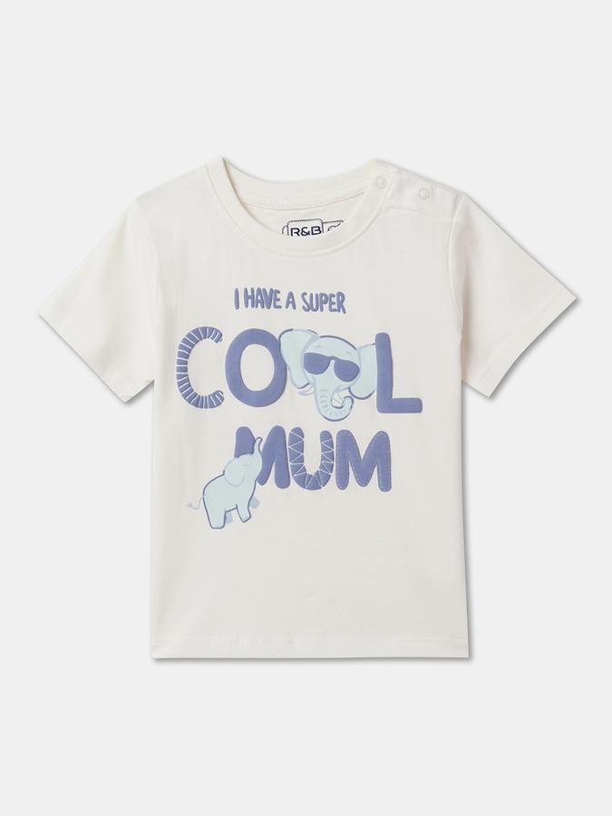 Boys Typographic Print Relaxed Fit Round-Neck T-Shirt image number 0