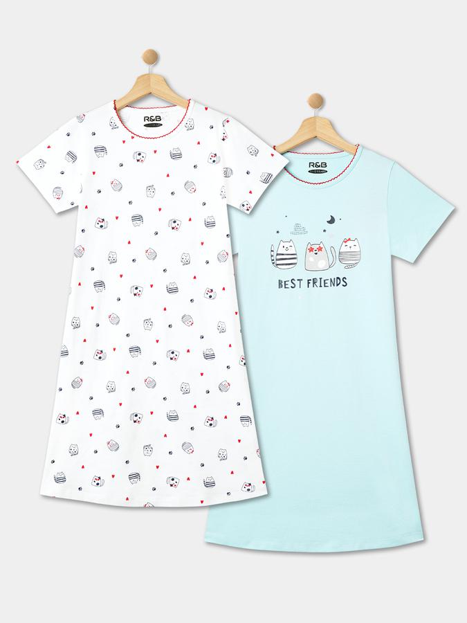 R&B Girl's Round Neck Sleepshirt