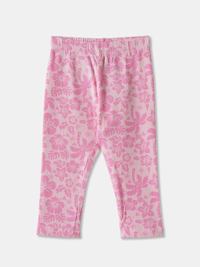 R&B Girls' Pink Printed Leggings