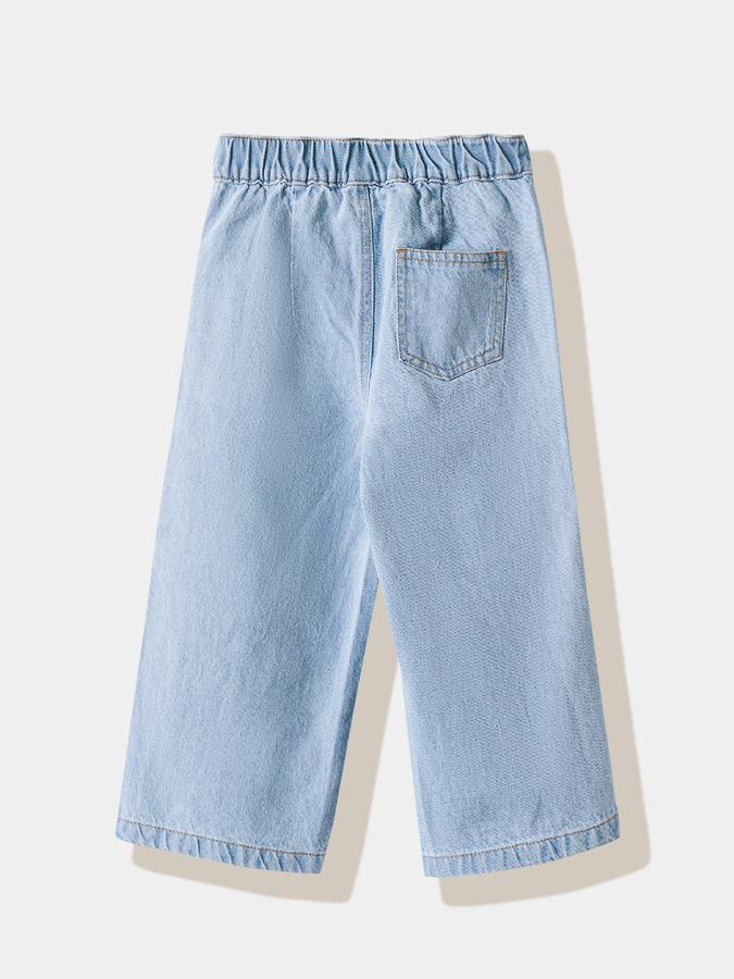 Girls Cotton Straight Fit Pull-On Clean Hem Jeans