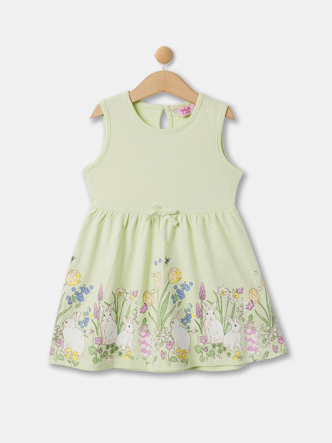 Girls Floral Print A-Line Dress image number 0