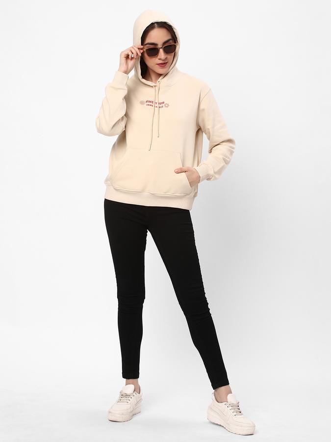 Women Typographic Print Hoodie image number 1
