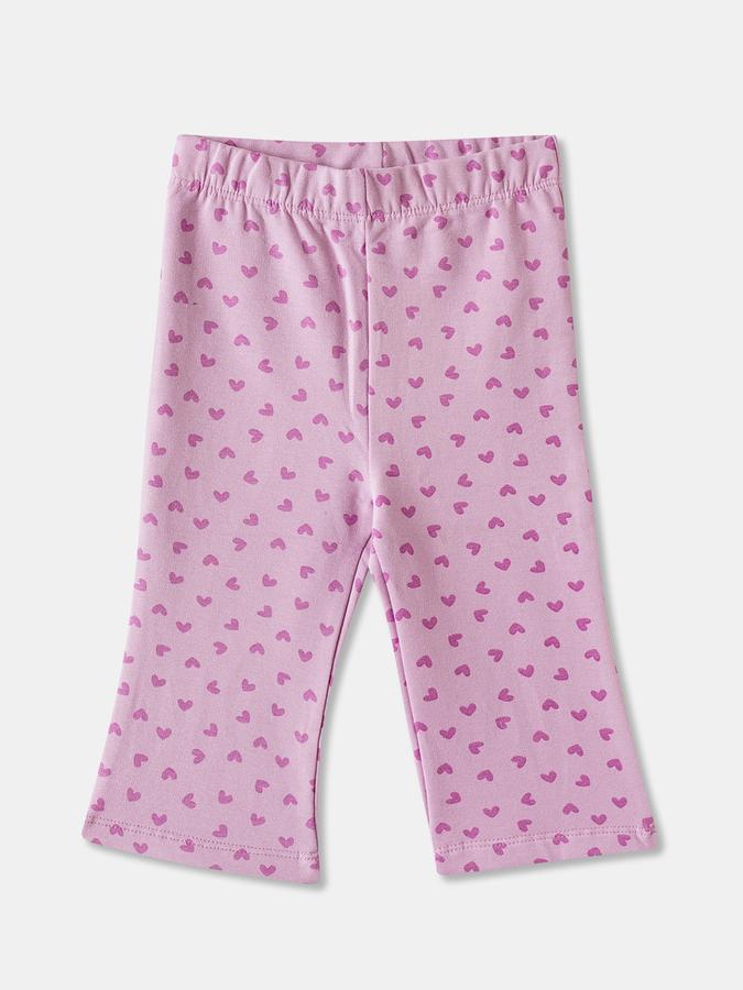 R&B Girls' Pink Printed Trousers