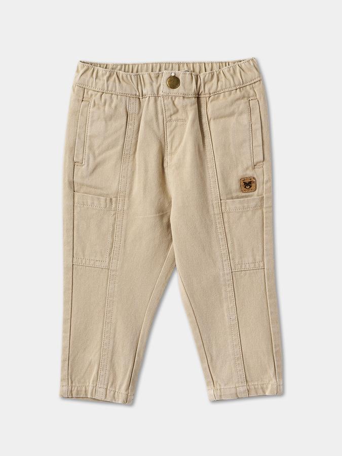 Boys Relaxed Fit Elastic Waist Panelled Trouser