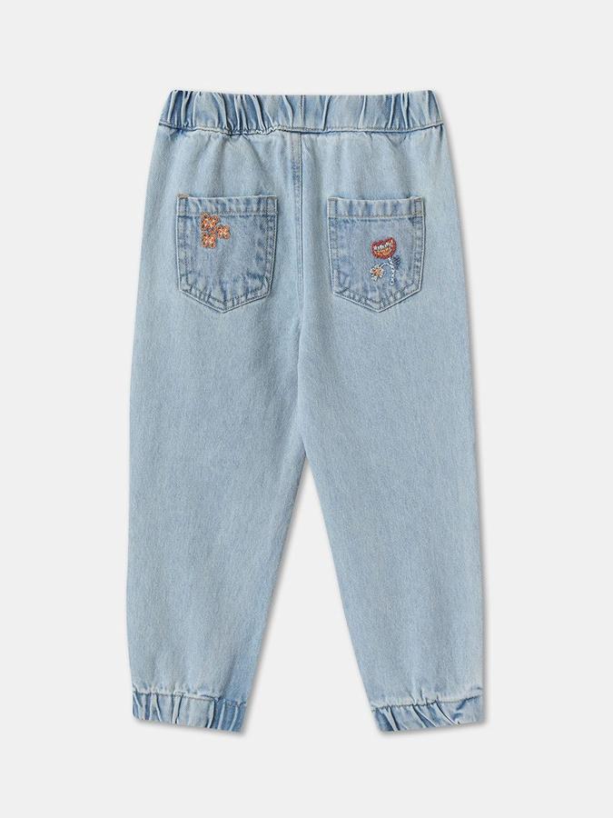 R&B Girls Light Blue Regular Fit Mid-Rise Jeans