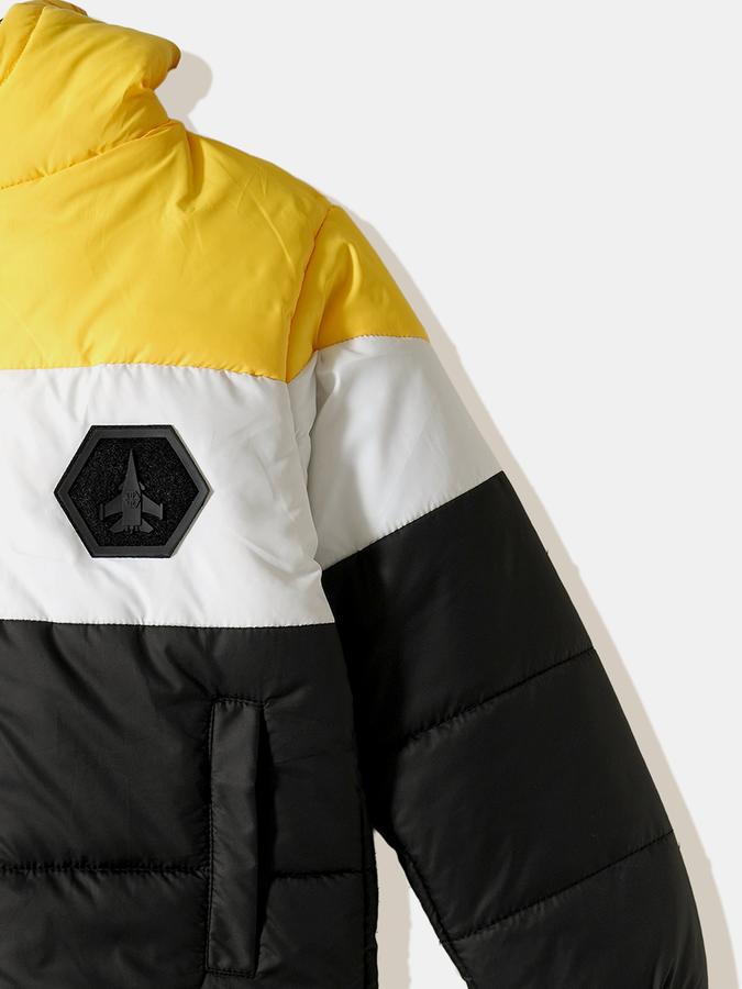 R&B Boys' Yellow Colourblocked Jacket