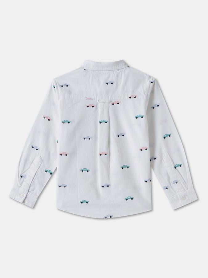 R&B Boys' Ivory Embroidered Shirt
