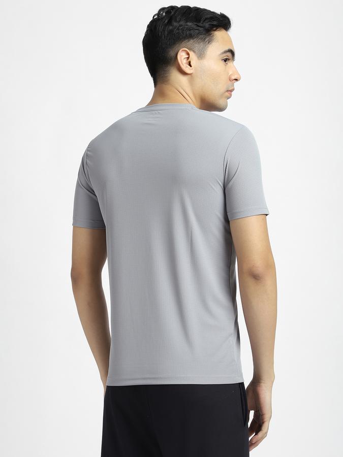 Men Polyester Regular Fit Crew Neck Typographic Print T-shirt