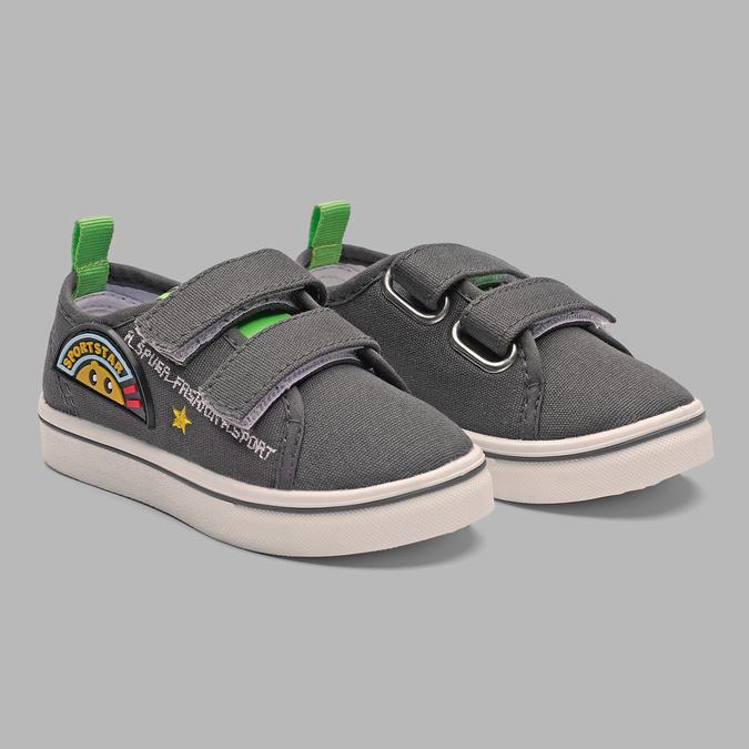 R&B Boy's Grey Printed Velcro Shoes image number 0