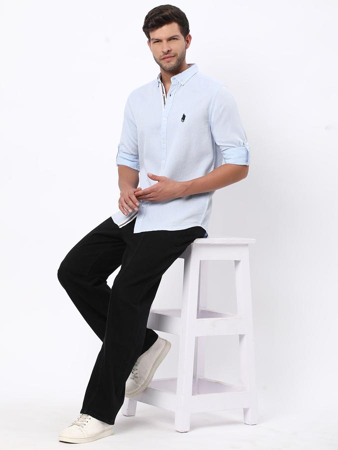 Men Regular Fit Shirt with Button-Down Collar image number 1