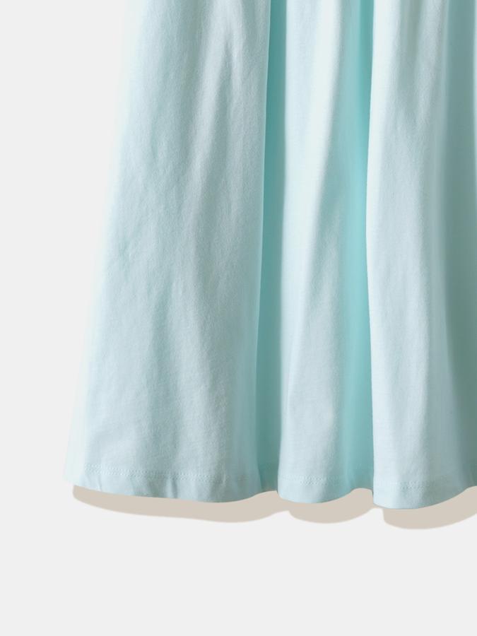 Girls Cotton Regular Fit Round Neck Printed Dress