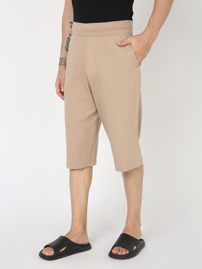 Boys Cotton Regular Fit Drawstring Waist Clean Hem Shorts