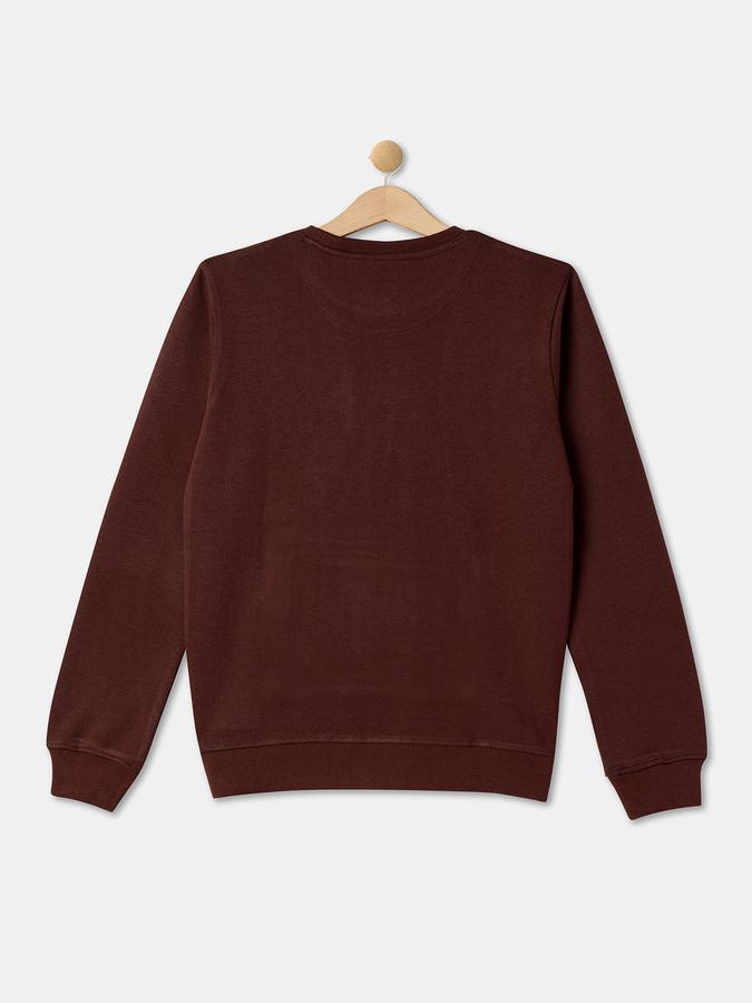 Boys Cotton Regular Fit Crew Neck Graphic Sweatshirt