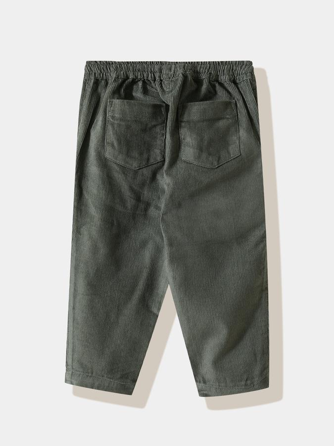 Boys Cotton Regular Fit Drawstring Waist Open Hem Track Pants