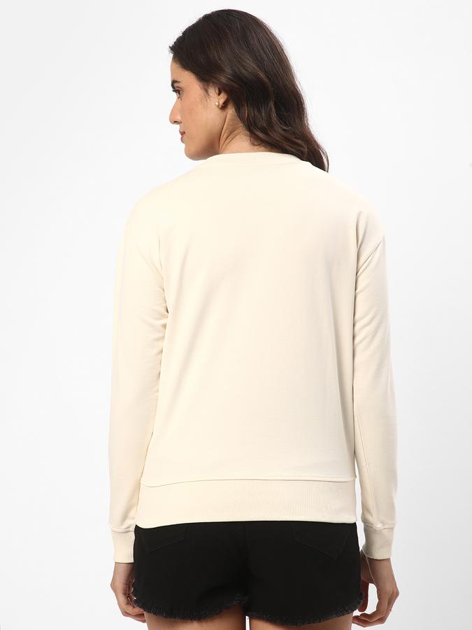 Women Cotton Regular Fit Round Neck Graphic Sweatshirt