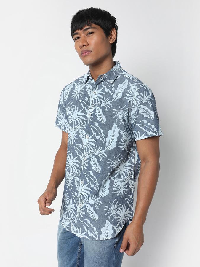 R&B Men's Floral Print Casual Shirt image number 1