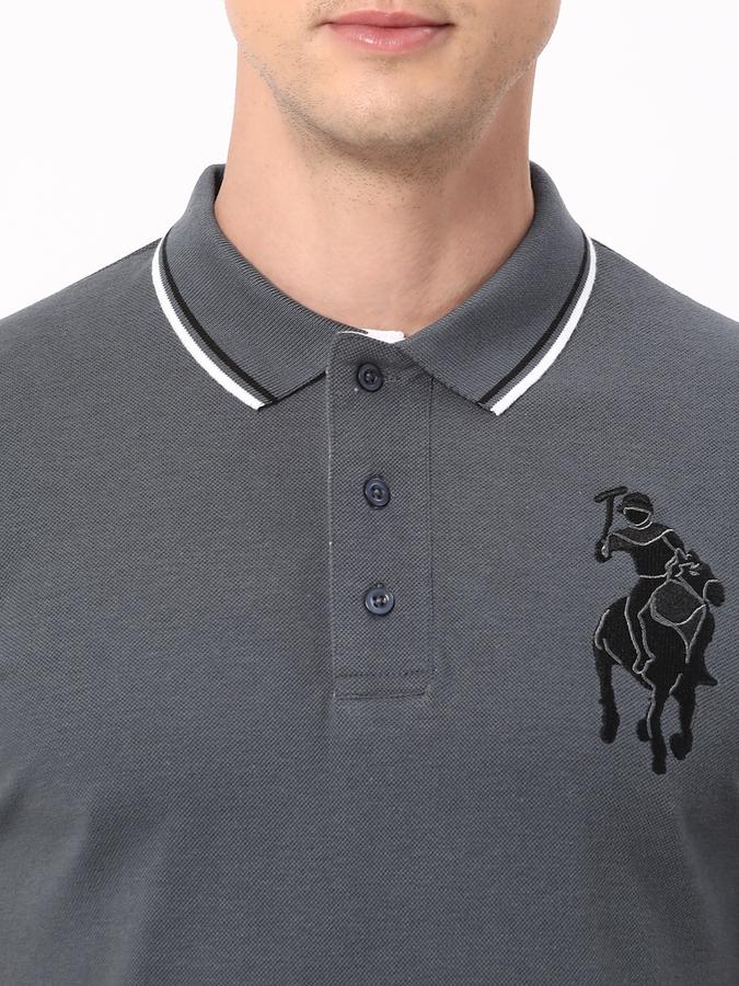 R&B Men's Chest & Sleeve Embroidered Polo image number 3