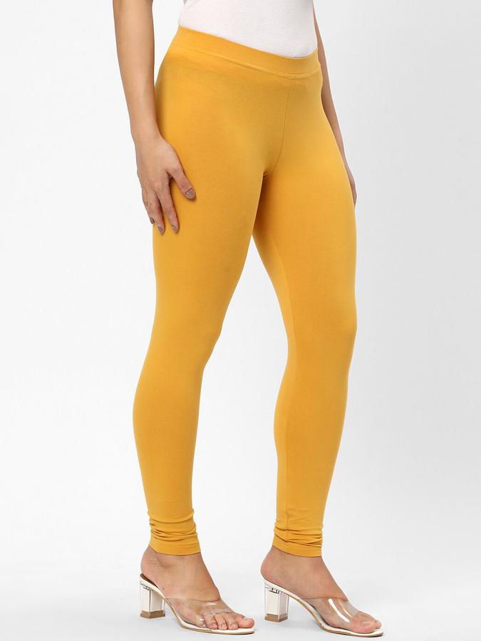 R&B Women Mustard Solid Leggings