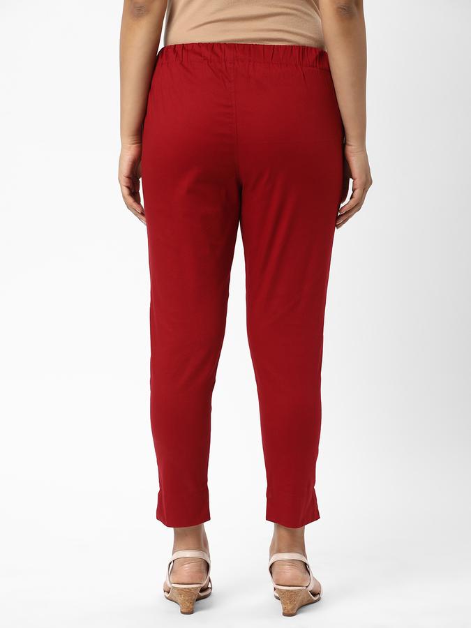 R&B Women's Solid Cotton Spandex Stretch Pant image number 2