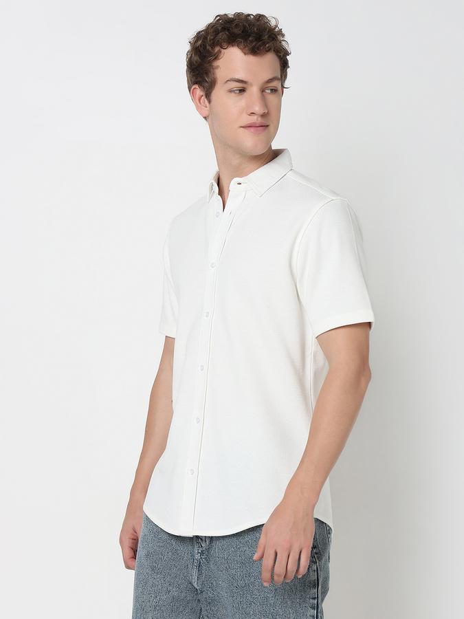R&B MEN'S YOUNG Short Sleeve KNIT TEXTURE SHIRT image number 2