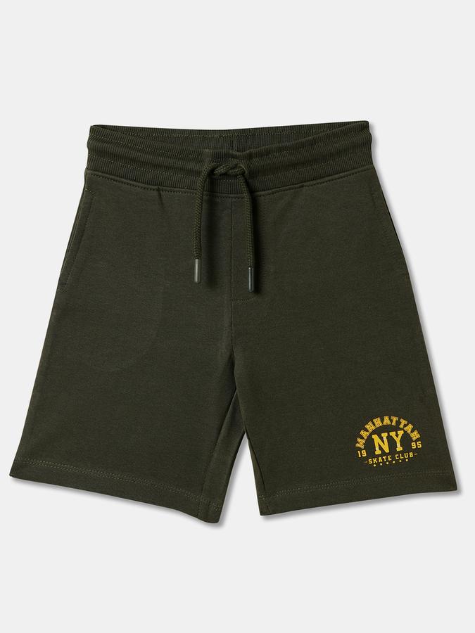 Boys Pack of 2 Typographic Print Regular Fit Shorts image number 3