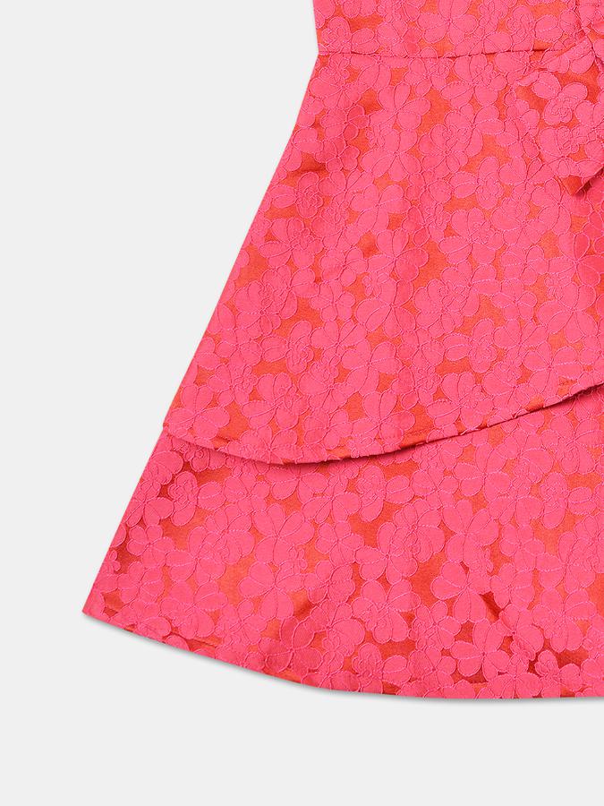 R&B Girl's Jacquard Partywear Dress image number 3