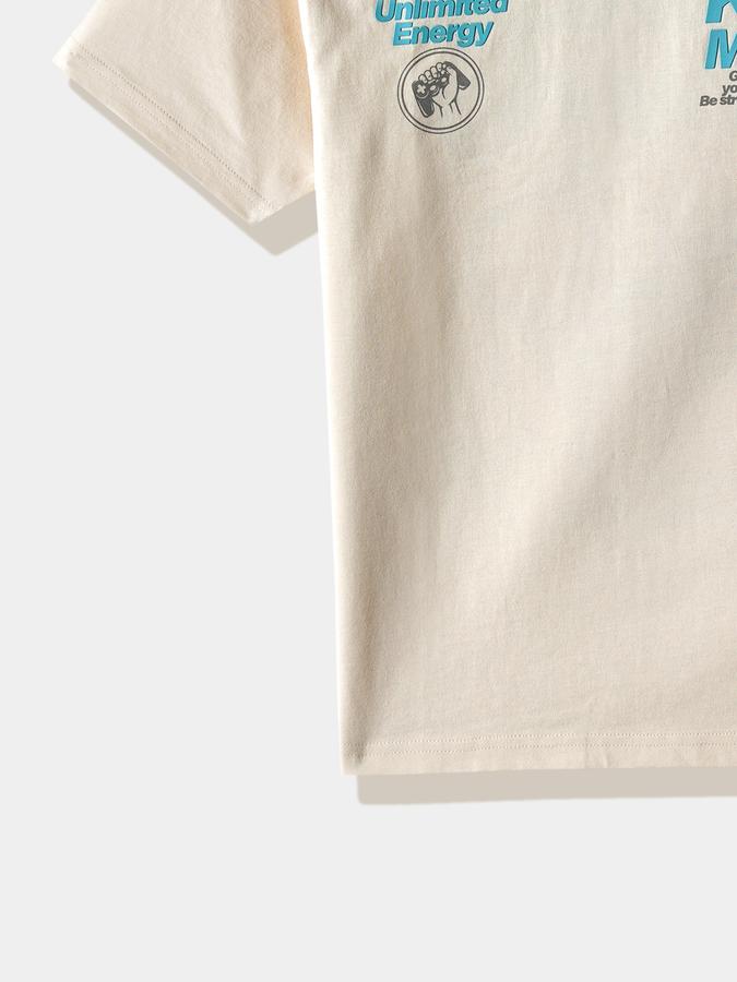 Boys Cotton Regular Fit Crew Neck Graphic T-shirt