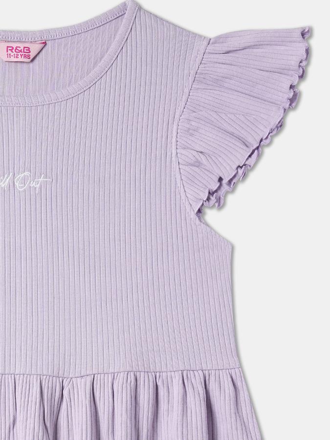 Girls Ribbed A-Line Dress image number 2