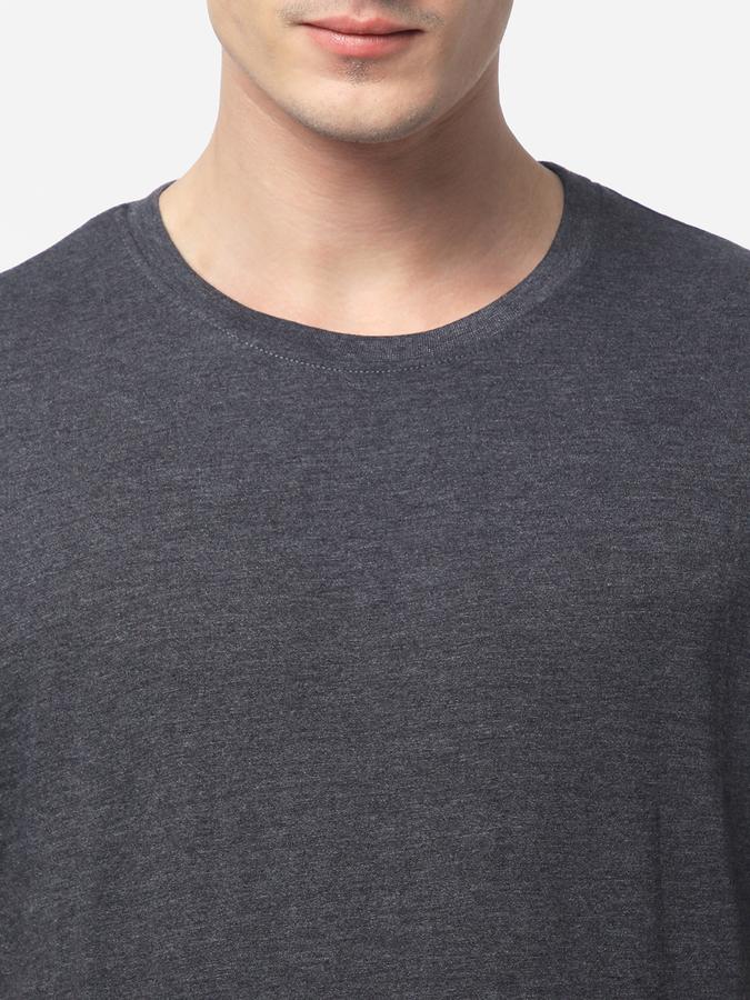 R&B MEN'S Solid T-Shirt with Crew Neck and Short Sleeves image number 3