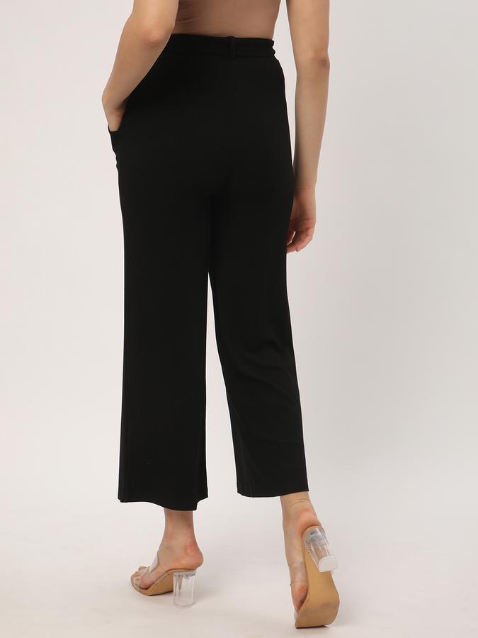 Women Relaxed Fit Flat-Front Pants image number 2