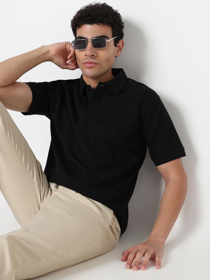 Solid Men Polo Neck T-Shirt 