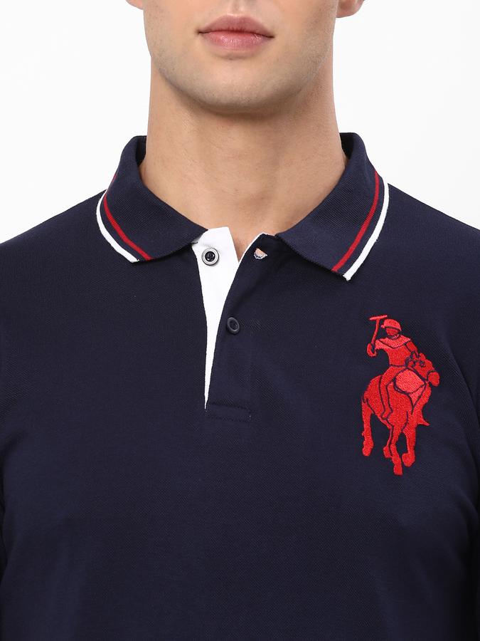 R&B Men's Chest & Sleeve Embroidered Polo image number 3