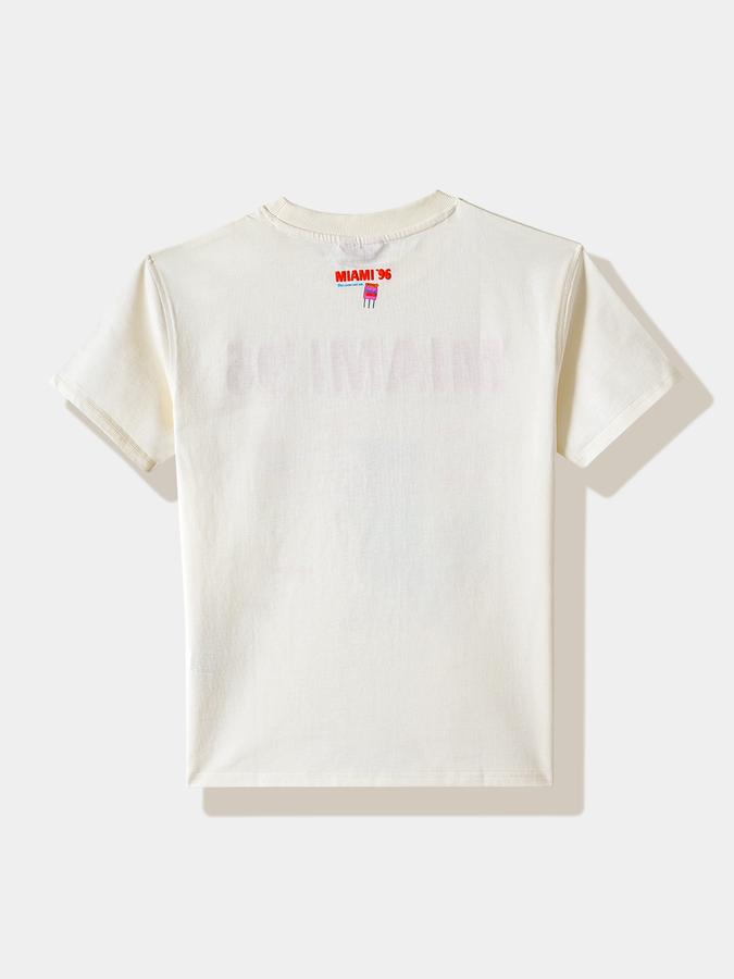 Girls Cotton Regular Fit Crew Neck Short Sleeve Graphic Top