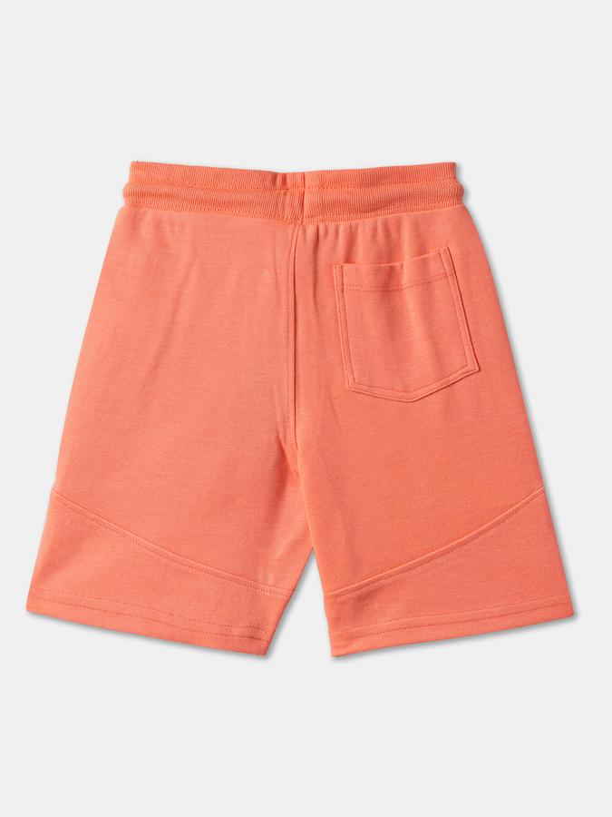 Boys Cotton Regular Fit Elastic Waist Solid Knit Shorts