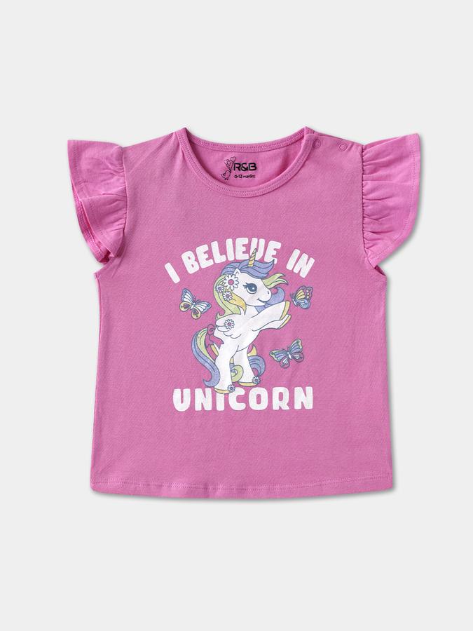 Baby Girls Solid Pure Cotton Regular T Shirt 